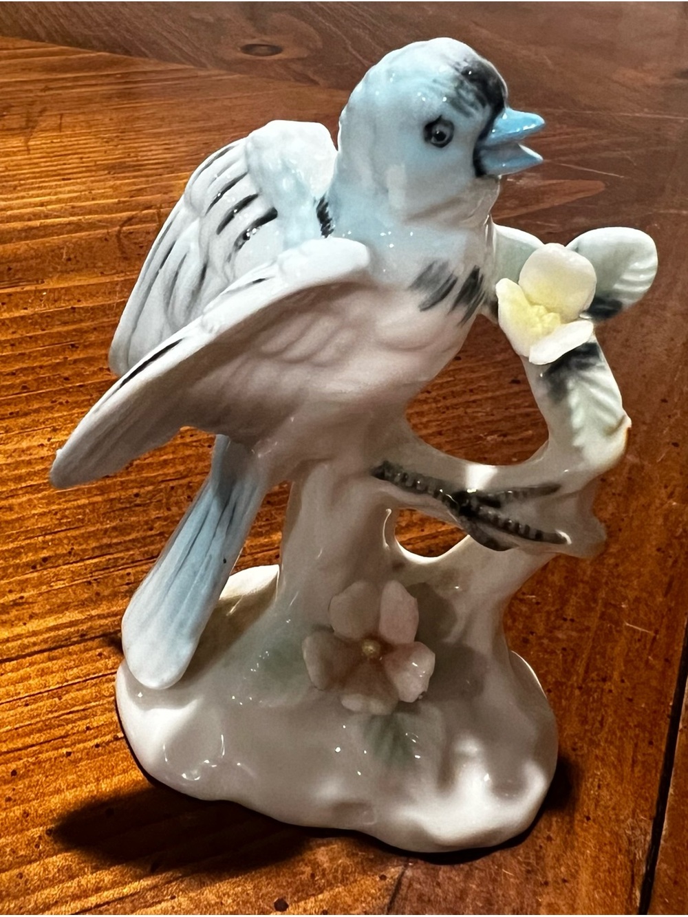 Vtg Ardalt Lenwile Bluebird Bird Figurine Verithin Porcelain Small Japan Flower